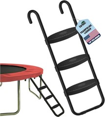 USA Universal Trampoline Ladder 240 lbs Capacity3 Wide Skid-Proof Steps&Shoe