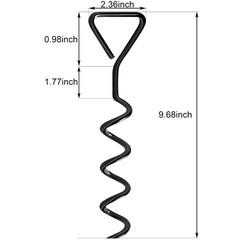 Heavy Duty Steel Corkscrew Stakes for Trampolines, Tents & Swing Sets + 4 Belts