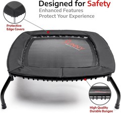 Sunny Health & Fitness Springless Fitness Trampoline Premium Adjustable Bungee