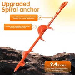 Ground Anchors, Shed Anchor Kit – 15 Inch, 4-Pack Spiral Stakes, Ground Ancho…