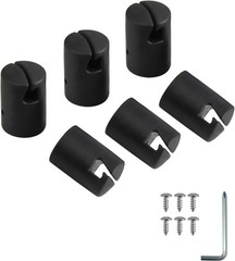 Black Trampoline Pole Cap Set for 1.26in Enclosure Poles – Easy Installation