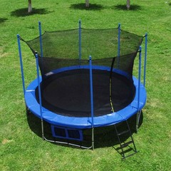 Round Trampoline Enclosure Net Replacement Fence Fits 15FT 8 Pole Frame