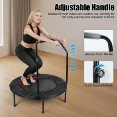 40″ Foldable Mini Trampoline,Exercise Trampoline Workout for Adults Load 450lbs