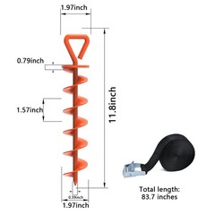 Juego De Cuatro Anclas De Acero Con Correas Para Cobertizos Estilo Lujo