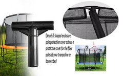 Trampoline Enclosure Pole Cover Trampoline Pole End Caps for Workout Fitness