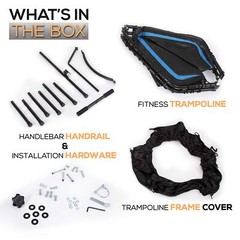 SereneLife Trampoline 40″/50″ – in-Home Cardio Fitness Rebounder with Adjusta…