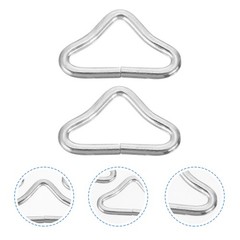 40Pcs Durable Steel Triangle Ring Buckles for Trampoline and Bag Strap Use