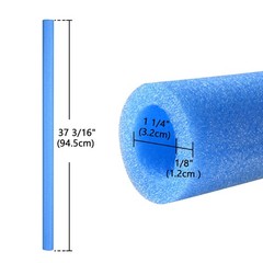 Yescom 6 PcsTrampoline Replacement Straight Poles & 12 Pcs Pole Foam Sleeves