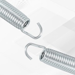 Trampolines Springs, 4Pcs & Carbon Steel & 6.5 Inch Rebounder Extension Spring