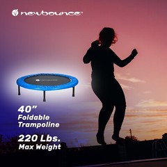 New-Bounce Mini Trampoline – 40″ Foldable Trampoline for Adults – Max of 200 Lbs