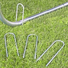 Trampoline Accessory Kit with Basketball Game, 4 Windstakes & Wide Step Ladder