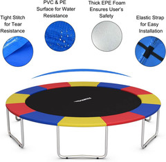 Giantex Trampoline Pad, 8Ft 10Ft 12Ft 14Ft 15Ft 16Ft Trampoline Replacement Safe