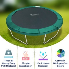 8ft Replacement Trampoline Safety Pad Surround Foam Spring Cover Padding, Green