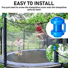 12 Pcs Trampoline Pole Caps 1 Inch in Dameter Enclosure Poles Caps blue