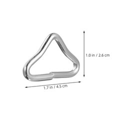 80Pcs Iron Triangle Ring Buckles for Trampoline Silver Durable Replacement