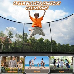Outdoor Heavy Duty Recreational Trampoline With Enclosure Net For Kids & Adults