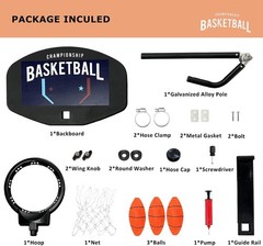 Basketball Hoop for Trampoline, Fits Straight