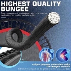 40″ Foldable Rebounder Trampoline for Adults w/Resistance Bands Indoor & Outdoor