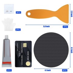 Trampoline Patch Repair Kit 4.1” Round Square Patches | Black