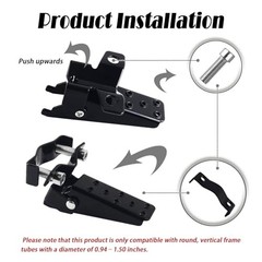 2PCS Foldable Motorcycle Foot Pegs,2026 Upgraded Clamp-On Motorcycle Foot