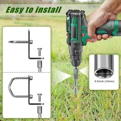 Multi-Purpose Ground Anchors Screw in, Wider Spiral Earth Anchors, Fully Weld…
