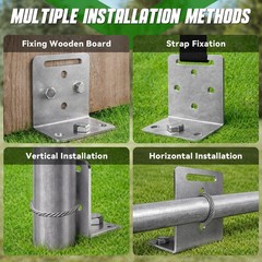 18″ 6pcs Ground Anchors with L Bracket, Full Welded Shed Anchor, Trampoline A…