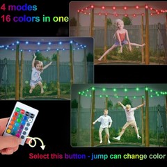 Trampoline Lights, LED Lights for 16Ft 14Ft 12Ft 10Ft, Jump Control 16 Color …