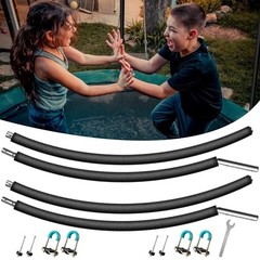 2PCS Trampoline Curved Poles, Universal Trampoline Replacement Enclosure Poles