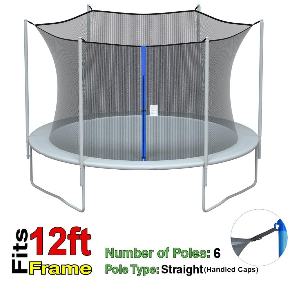 12′ (Frame Size) Trampoline Net FITS 6 Pole Enclosures FITS SkyWalker (Net Only）