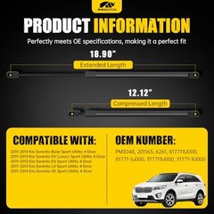 Struts Lift Supports – Gas Replacement for 2011-2014 Kia Sorento Rear Hatch