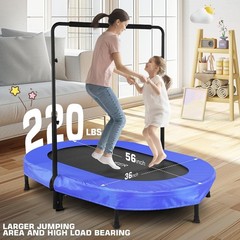 56” Larger/Wider Kids Trampoline, Foldable Kids Trampoline, Easy to Assemble🦘