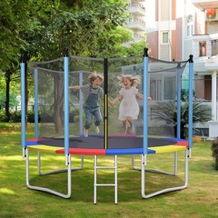 12FT Trampoline Spring Cover w/Split Design Waterproof Surface EPE Foam Padding