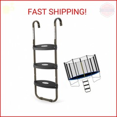 HBTower Trampoline Ladder, 3-Step Trampoline Steps with Horizontal Wide Steps, S