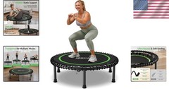 Foldable Fitness Trampoline for Adults, Bungee Rebounder