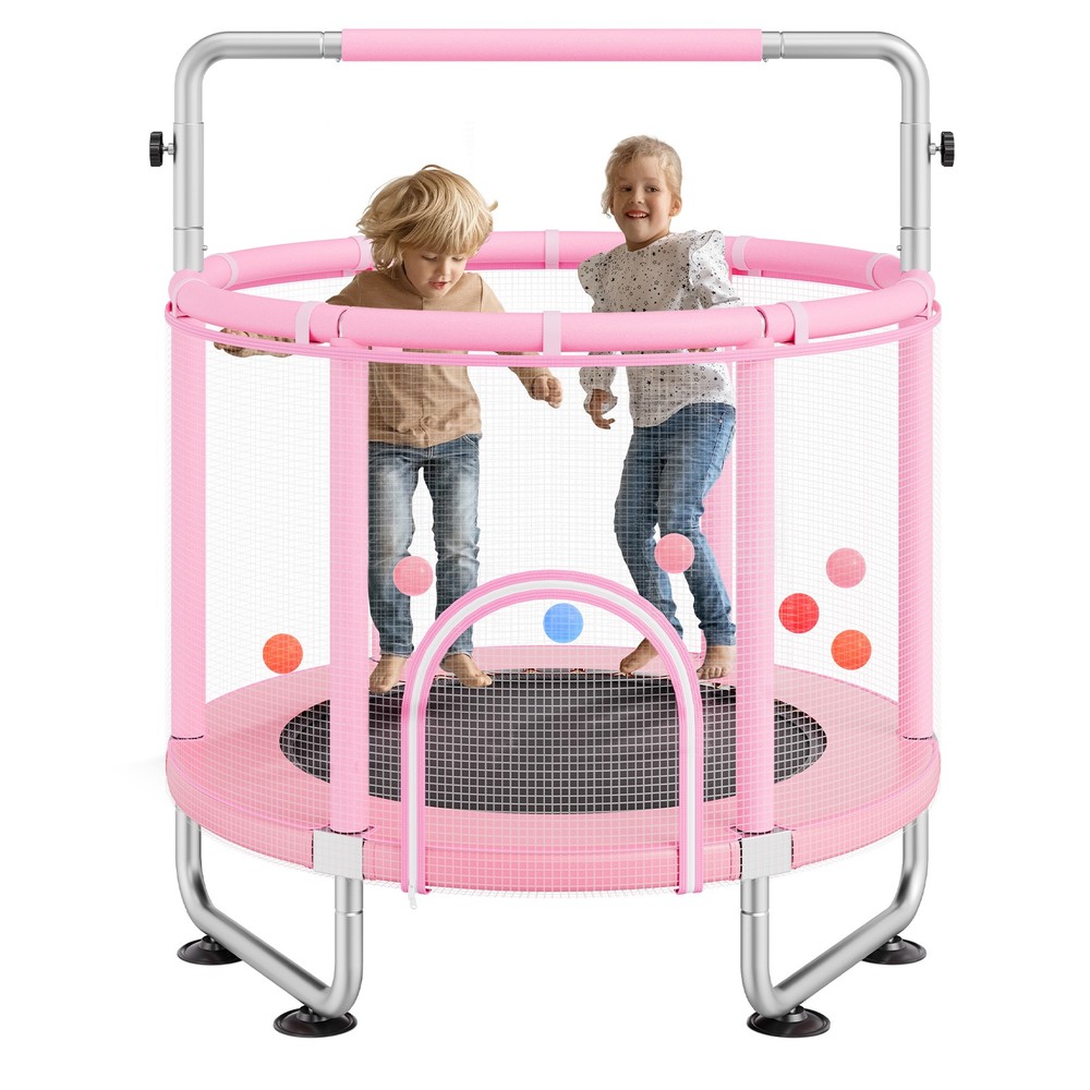 VEVOR 55″ Trampoline for Kids Mini Toddler Trampoline with Net Indoor Outdoor