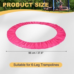 Trampolines Spring Cover 6 Holes Trampolines Replacement Cover 38″ & Rose Red