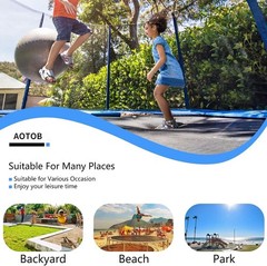 8FT 10FT 12FT 14 FT 15FT Trampoline with Safety Enclosure Net，Outdoor Trampol…