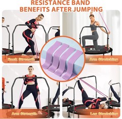 40″ Mini Flodable Spring Rebounder Trampoline for Adults, Small Exercise