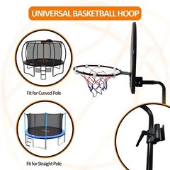 Trampoline Basketball Hoop Basketball Hoop for Trampoline Easy to Install Uni…