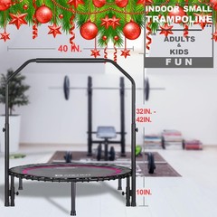 450 lbs Mini Trampoline Adults Indoor Small Rebounder Exercise Trampoline