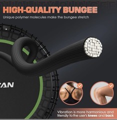 BCAN 40/48″ Foldable Mini Trampoline Max Load 330lbs/440lbs, 40-inch, Black
