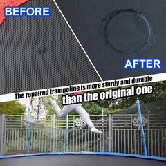 Trampoline Repair Kit Mat Patch 3 Sizes Fixes Tears Holes Jumping Surface