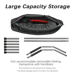 Waterproof Trampoline Storage Bag, Mini Folding Rebounder Pouch for Gym & Travel
