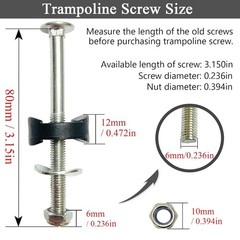 Durable 3.15 Inch Trampoline Replacement Screws – Includes Installation Tools