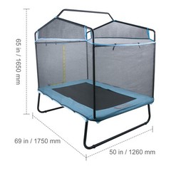 VEVOR 6FT Trampoline for Kids Toddlers with Enclosure Net Gymnastics Bar Hammock