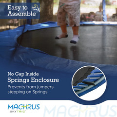 Skytric 11FT round Trampoline with Top-Ring Flex Frame Safety Enclosure – Kids,