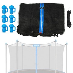 Trampoline Enclosure Net for 12Ft Round Trampoline with 6 Straight Poles