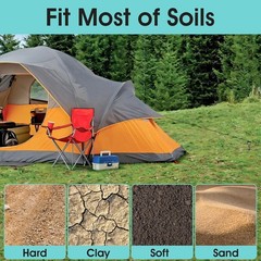 Ground Anchors Screw In Payivsve, Heavy Duty Ground Trampoline Stakes High Wind