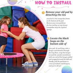 Round 40 Inch Trampoline Safety Cover in Hot Pink for Kids and Adults