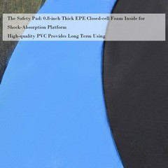 Safety Pad Spring Round Frame Pad Cover Replacement for 12FT Trampoline Blue